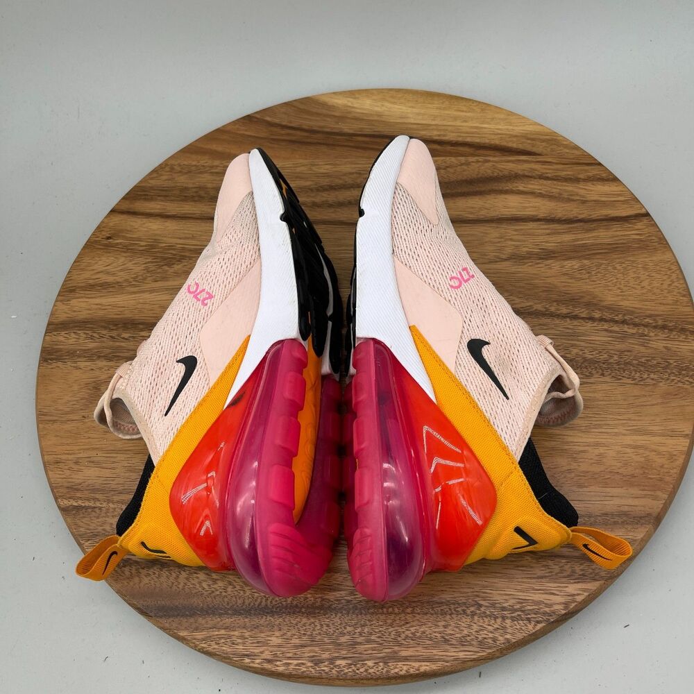 Nike Air Max 270 Shoes Womens Size 9.5 Orange Red Pink Running Comfort Walking - Picture 6 of 9